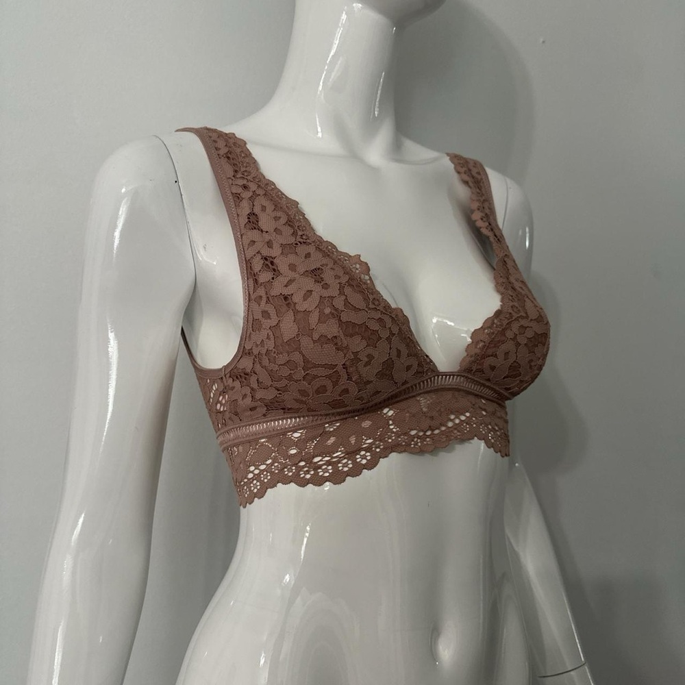 victorias secret tan lace bralette  #lingerie